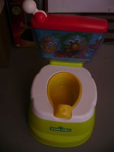 Elmo Sesame Street Potty Chair w Flushing Sound N Elmo Voice New Wo Box Boy Girl