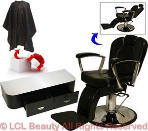 Hydraulic Reclining Barber Chair Styling Station Tattoo Beauty Salon Equipment