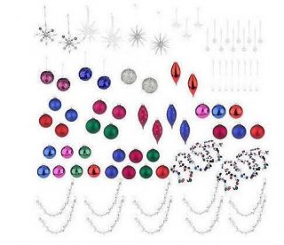 Christmas Trim A Tree Decorating Ornaments Kit 78 PC  Isaac Mizrahi Live