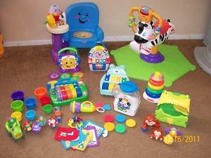 Fisher Price Developmental Baby Toy Lot Laugh Learn Chair Bounce Spin Zebra