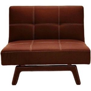 Oversized Large Chair Lounge Recliner Seat Couch Sofa Brown Faux Leather Modern