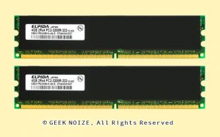 Server RAM 8GB 2X 4GB ECC Reg DDR2 PC2 3200R DDR2 240pin Memory Fits Dell HP IBM