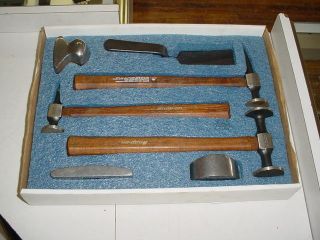 Snap on Tools 7 Piece Body Tool Set Hammers Dollies Spoon
