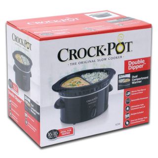 New Exciting Dual Sided Crock Pot Double Dipper Slow Cooker by Sunbeam