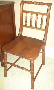 Jenny Lind Wooden Table Side Occasional Chair Spindle Back Antique or Vintage