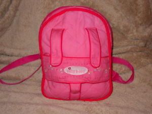Authentic American Girl Bitty Baby Twins Pink Diaper Bag Backpack Doll Carrier