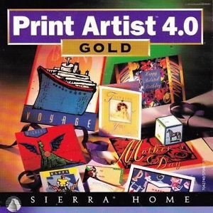 Print Artist 4 Gold w Cool 3D PC CD Design Cards Labels Crafts Publishing Tools
