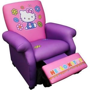 Hello Kitty Recliner Girls Furniture Gaming Chair Bedroom Pink Purple Play Room