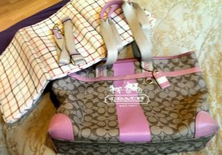 Extremely RARE Coach Original Heritage Line Diaper Baby Bag Laptop Travel