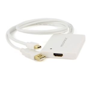 Mini DisplayPort USB Audio to HDMI Adapter Converting Cable for MacBook