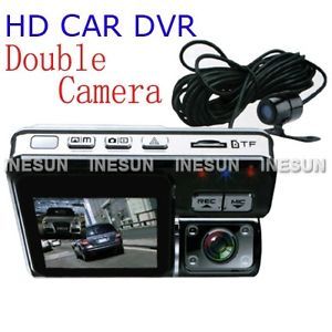 2 0 inch TFT LCD Dual Lens Car Vehicle Double Camera HD DVR Video Recoder Camera