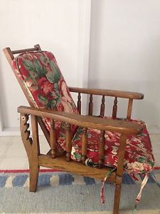 American Antique Oak Sales Man Salesman Sample Morris Chair Child'S