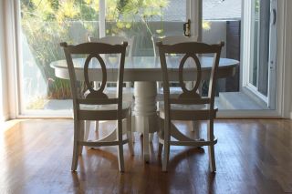 Original  45" White Extension Dining Table with Chairs