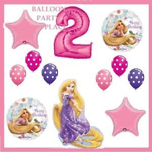 Disney Princess Rapunzel Polka Dots Birthday Party Supplies Balloons 2nd Second