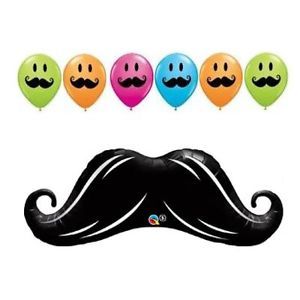 New Mustache Balloons Set Birthday Party Supplies Decorations Boys Baby Shower