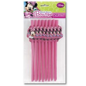 Disney Minnie Mouse 24 Party Straws Birthday Party Supplies Party Favors