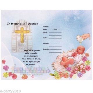 12 TE Invito A MI Bautizo Invitaciones Baby Baptism Party Supplies Invitations