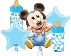 Mickey Mouse Baby Shower Party Balloons Bouquet Supplies Decorations Baby