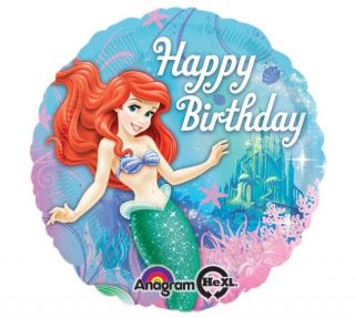 Disney Princess Ariel Sea 17'' Hexl Mylar Happy Birthday Balloon Little Mermaid