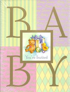 Baby Shower Invitations 10 Pack Cards Notes Party New Boy Girl Teddy Bear Duck