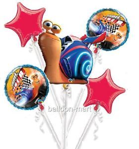 Turbo Balloons Bouquet Snail Power Birthday Boys Party Supplies Race Car Movie