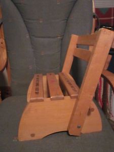 Vintage Wooden Step Stool and Chair Seat Folding Great for Camping