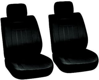 6 Piece Solid Black Front Car Seat Cover Set Bucket Chairs 