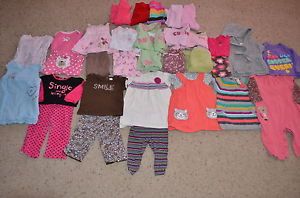 Huge Baby Girls Clothes Outfits Dresses Lot 6 9 Months TCP Carter's Old Navy