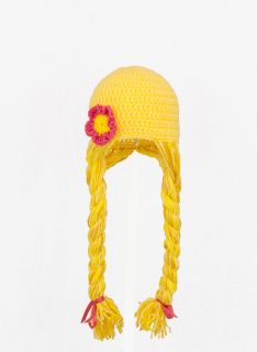 Rapunzel Hat Wig from Tangled Yellow Crochet Princess Beanie Baby Adult