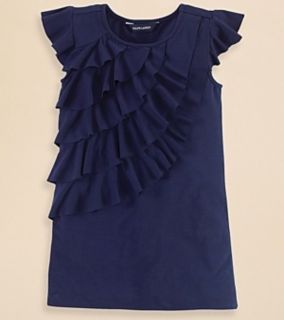 Ralph Lauren Girls Navy Blue Ruffle Dress Size 2 2T