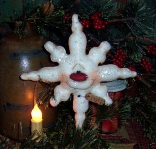 Primitive Christmas Snowflake Snowman Ornie Pattern 546