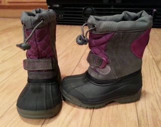 Sporto Girl's Toddler Winter Boots Size Small 5 6 Gray Purple New
