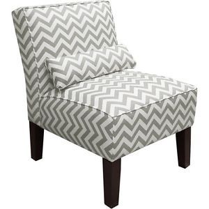 Chair Accent Upholstered Living Room White Armless Lounge Furniture Couch Office