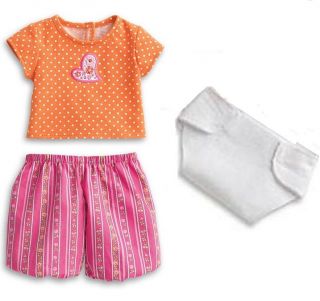 American Girl Bitty Baby or Bitty Twin Outfit Shirt Pants Diaper New Gift