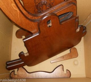 Wooden Child Rocker Rocking Chair Clemson Tigers Solid Wood USA Made Keepsake