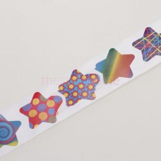 A Roll of 100pcs Colorful Star Stickers Easy Peel Stick Cute Gift for Child New