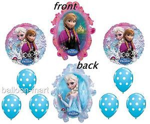 Disney Frozen Movie Birthday Party Balloons Decorations Supplies Blue Polka Dot