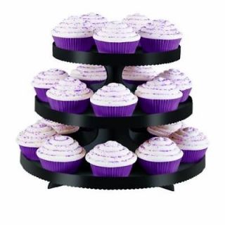 Wilton Black Borders Cupcake Stand Cake Serving Plates Wedding Party Supplies