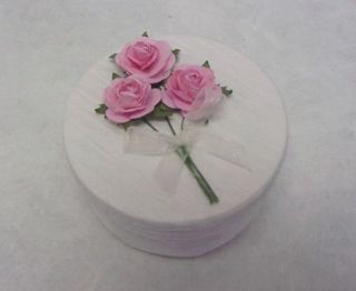 Small Round Shape Paper 3 Mini Rose Bouquet Gift Box Party Wedding Decor Favor