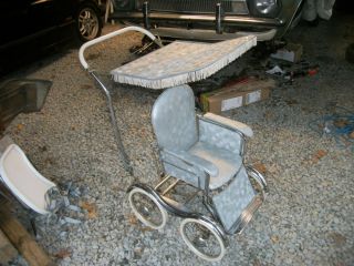 Antique Stroll O Chair Baby Carriage Stroller High Chair Rocker Desk Baby Seat