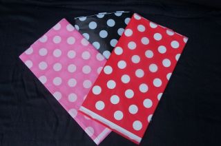 Mickey Minnie Mouse Black Red with White Polka Dots Birthday Party Table Cover
