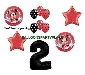 Minnie Mouse Second Birthday Balloons Party Supply Disney New Polka Dot 2 Two