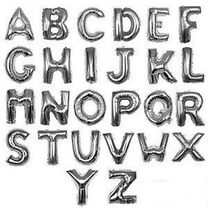 Silver Party Decoration Mylar Foil Balloon Letter A Z Alphabet and More
