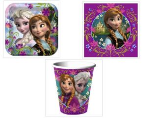 Disney Frozen Birthday Party Supplies Plates Cups Napkins Dinner Lunch New HTF
