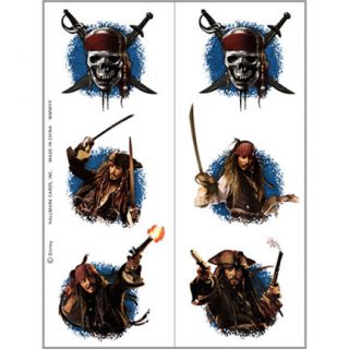 Pirates of The Caribbean Pirate Temporary Tattoos Birthday Party Favors