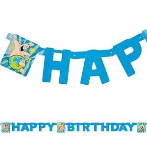 Spongebob Party Supplies 8ft Happy Birthday Banner