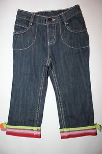 Gymboree Cozy Cutie Denim Blue Cuffed Ribbon Jeans Pants Choose Your Size