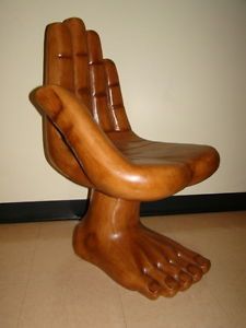 Hand Chair Mid Century Modern Hollywood Regency Retro Knoll Danish Eames Era