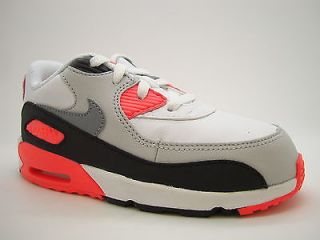 408110 137 Toddlers Little Kids Nike Air Max 90 White Clay Grey Infrared Black
