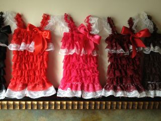 New Fashion Girl Lace Posh Petti Ruffle Romper and Leg Warmers U Pick Color